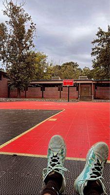 Outdoor basketball court