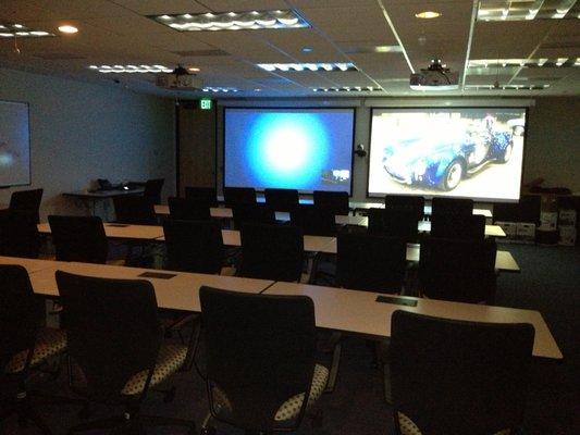 Mics, Projectors, Screens and Speakers for a large conferencing classroom, Silicon Valley, CA