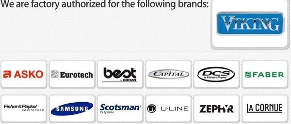 Major Brands we service