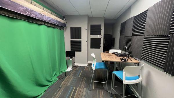 Recording Room available for reservation. Mics and soundboard provided.