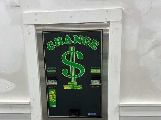 New Change machine.