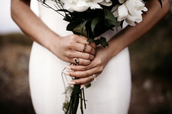 The BEST nails for my wedding by Cindy   Tips + coffin shape + dip powder (color 57B). The perfect neutral nail = perfect neutral nail.