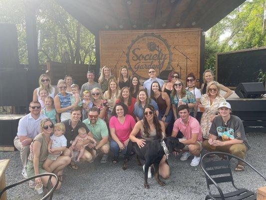 REGYMEN member social at society garden.   Fitness family + beautiful weather + beers= great time.