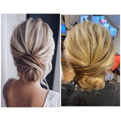 Wedding Hair Trial (right side). Left side is the inspiration