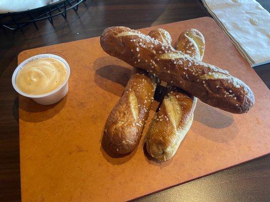 Pretzels and beer cheese