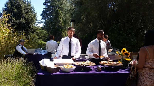 Our wonderful servers from Oak Avenue catering