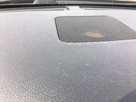 Didn't even wipe down the dash, covered in dust. One swipe with a towel would've taken care if that.