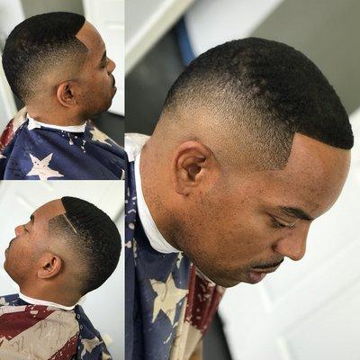 Bald fade Mohawk