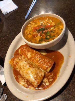 Chicken Soup and Enchilada Combo #2