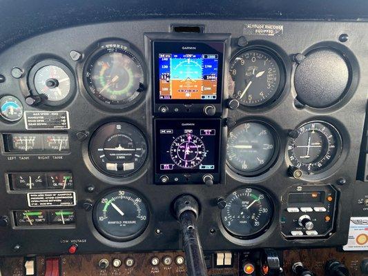 We recently installed Dual Garmin G5's coupled to a Garmin 430W and S-TEC 50 Auto Pilot in this Cessna