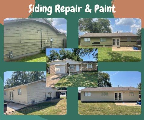 Siding Repair & Painting.  "If it's important to you, it's important to us!"