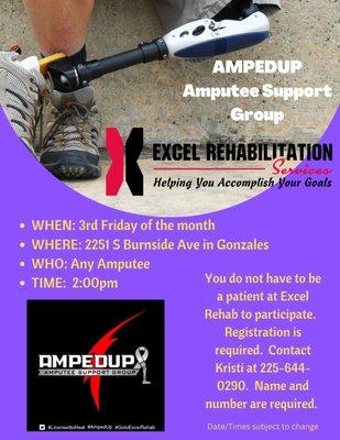 Amputee Support Group flyer