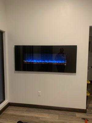 In-wall fireplace