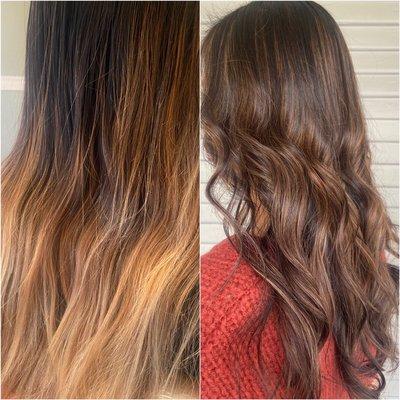 Color correction by stylist Daisey