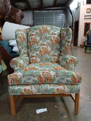 Wing chairs palm print