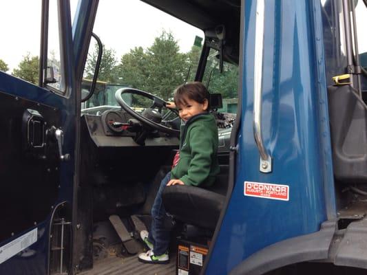 If we ever need someone to drive the Recycling Collection truck, we know who to call.