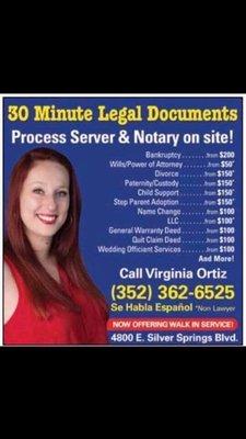 Affordable legal document preparation service.