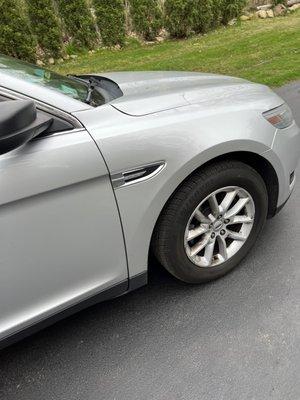 Tires and covers filthy. Dried bird droppings on the hood.