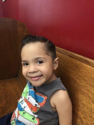 My 3 year old had a great experience at infamous barbershop!