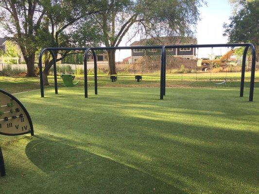 Swings ideal for littler kids.