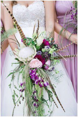 king protea bridal bouquet