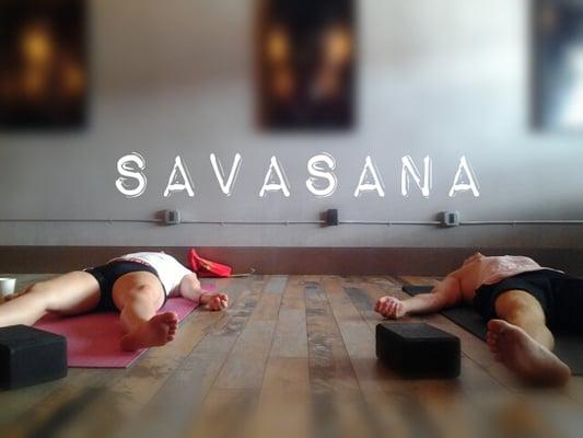 Every practice ends with Savasana, a period of rest which allows the body to process the sometimes challenging practice.