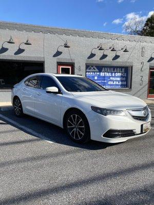 Acura TLX 5% sides and Rear & 35% on Windshield