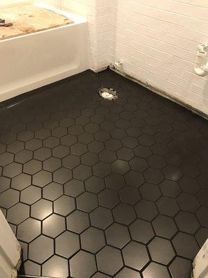 Tile installation