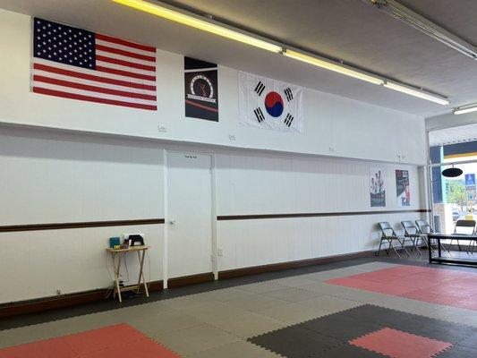 Our new location just got the flags on the wall