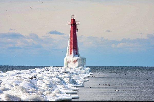 Muskegon pier...