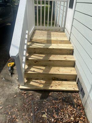 Rear porch redone