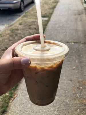 Iced soy vanilla latte