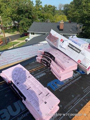 Owens Corning materials ready for install