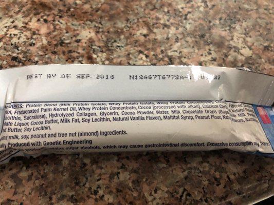 This place has expired food products for breakfast.Chocolate Protein Bar expires 9/15/18 they gave us this on 12/16/18