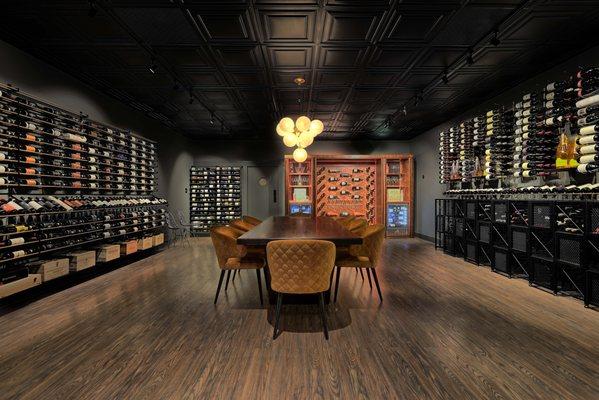 This is our storefront/showroom.  You can purchase wine from our curated inventory or order your favorite.