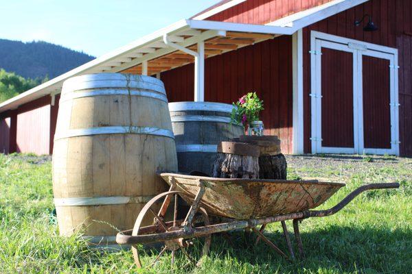 Capturing farm tools used for simple décor.