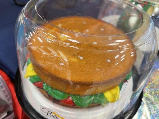 a hamburger cake