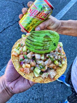 Tostada de pescado