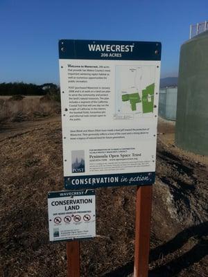 Wavecrest conservation land behind Smith Field