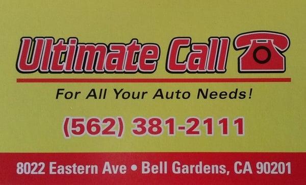 Ultimate Call
Your One Stop Shop