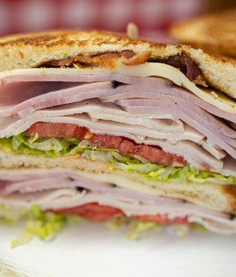 Club Sandwich

Turkey, Provolone, Bacon, Lettuce and Tomato served on your choice of White, Sourdough and Wheat