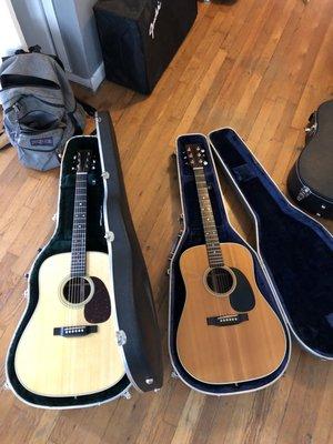 Two Martin guitars I purchased from Guitar Tex.