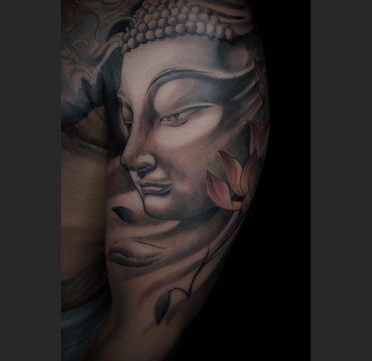 Buddha sleeve tattoo