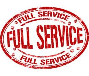 We are FULL SERVICE at no extra cost!!