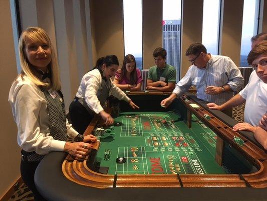 One of our craps tables