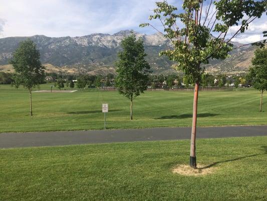 Massive size of the park. Just a small part of it. Looking at the tennis courts and basketball court