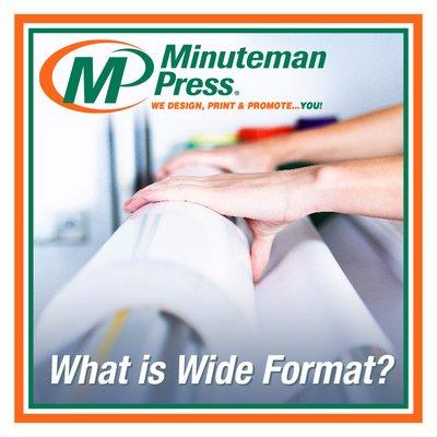 Minuteman Press offers Wide Format services: Banners, Decals, Feather Flags, Retractable Banners, Table Cloths, Yard Signs & so much more!