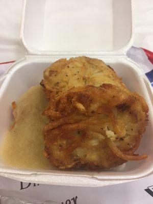 Latkes with applesauce