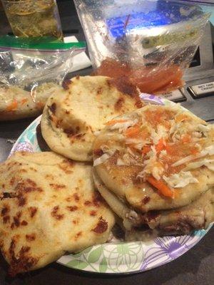 Mama Ayala is down here cooking up pupusas!