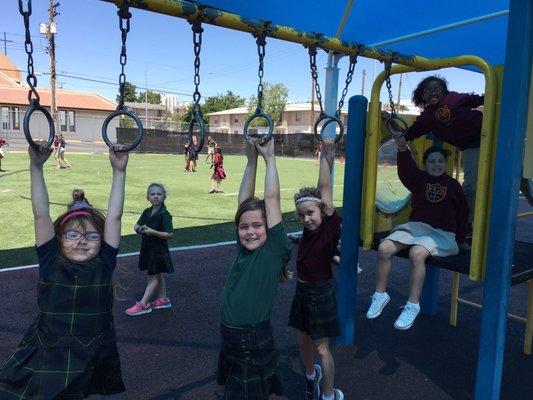 Having fun in the playground!